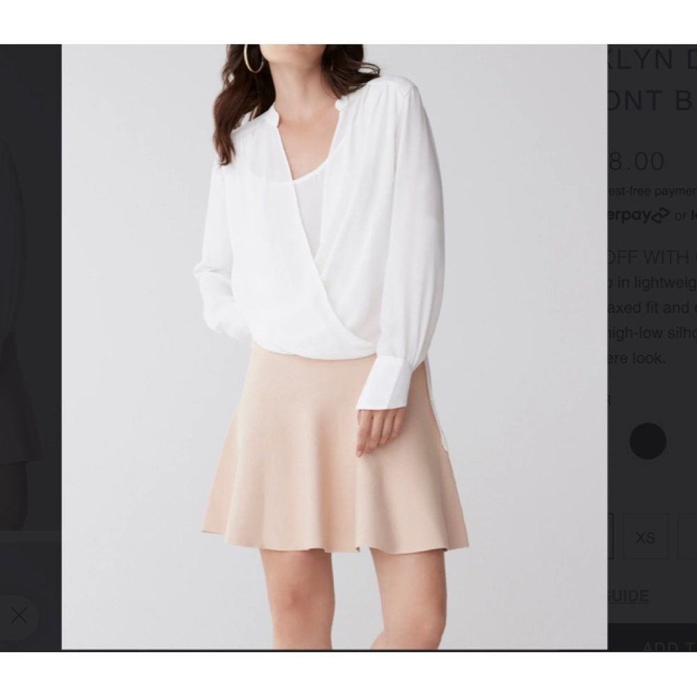 BCBG NWT JAKLYN DRAPED FRONT BLOUSE size M